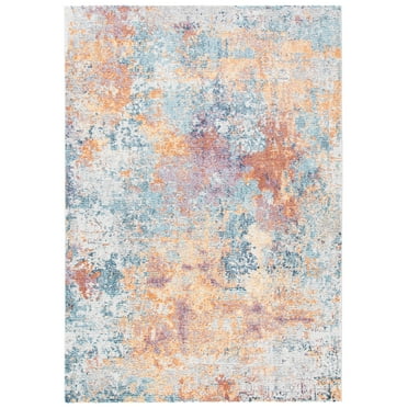 SAFAVIEH Crystal Corrine Abstract Area Rug, Gold/Blue, 5' x 7'