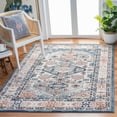 thumbnail image 1 of SAFAVIEH Crystal Dacre Abstract Area Rug, Ivory/Blue, 5'5" x 7'7", 1 of 11