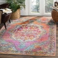 thumbnail image 1 of SAFAVIEH Crystal Dean Oriental Area Rug, Orange/Light Blue, 6'7" x 9'2", 1 of 8