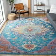 thumbnail image 1 of SAFAVIEH Crystal Debra Southwestern Area Rug, Teal/Rose, 8' x 10', 1 of 9