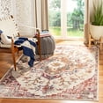 thumbnail image 1 of SAFAVIEH Crystal Debra Southwestern Area Rug, Light Blue/Burgundy, 5' x 5' Square, 1 of 12