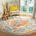 thumbnail image 1 of SAFAVIEH Crystal Debra Southwestern Area Rug, Orange/Teal, 8' x 8' Round, 1 of 10