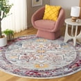 thumbnail image 1 of SAFAVIEH Crystal Jonette Oriental Area Rug, Light Blue/Red, 7' x 7' Round, 1 of 8