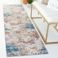 thumbnail image 1 of SAFAVIEH Crystal Montague Abstract Runner Rug, Gold/Blue, 2'4" x 9', 1 of 11