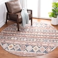 thumbnail image 1 of SAFAVIEH Crystal Neasa Abstract Area Rug, Rust/Ivory, 6'7" x 6'7" Round, 1 of 11