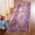 thumbnail image 1 of SAFAVIEH Crystal Quinlan Oriental Runner Rug, Light Blue/Fuchsia, 2'2" x 7', 1 of 8