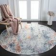 thumbnail image 1 of SAFAVIEH Crystal Raquel Abstract Area Rug, Ivory/Blue, 6'3" x 6'3" Round, 1 of 11