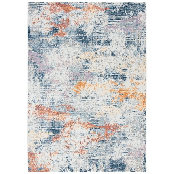 SAFAVIEH Crystal Raquel Abstract Area Rug, Ivory/Blue, 8' x 10'