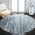 thumbnail image 1 of SAFAVIEH Crystal Rodina Abstract Area Rug, Ivory/Blue, 6'3" x 6'3" Round, 1 of 11