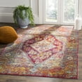thumbnail image 1 of SAFAVIEH Crystal Salma Traditional Area Rug, Light Blue/Fuchsia, 4' x 6', 1 of 6
