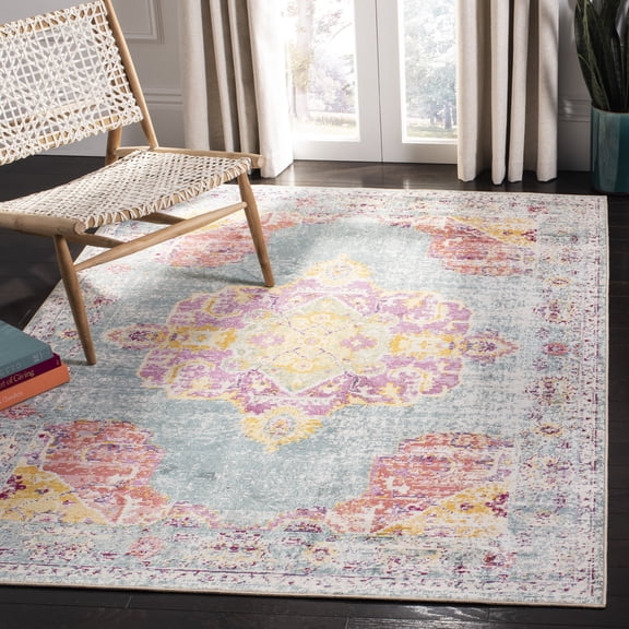SAFAVIEH Crystal Virginia Oriental Area Rug, Turquoise/Rust, 4' x 6'