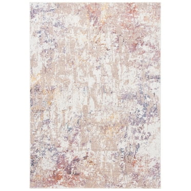 SAFAVIEH Crystal Zola Abstract Area Rug, Ivory/Beige, 5'5" x 7'7"
