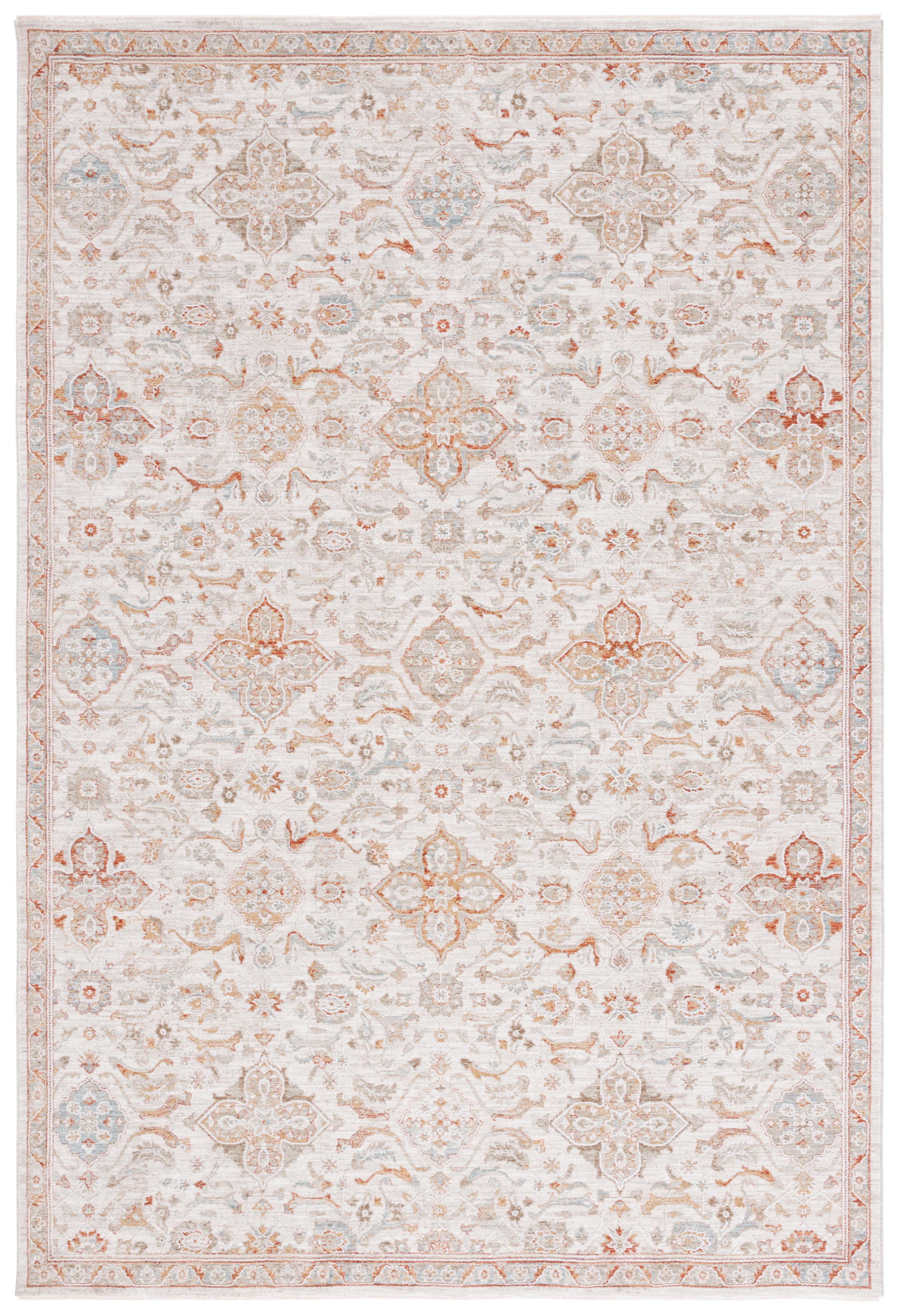 SAFAVIEH Culture Verity Abstract Area Rug, Ivory/Rust, 8' x 10 ...