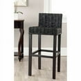 thumbnail image 1 of SAFAVIEH Cypress Traditional Woven Bar Stool, Black, 1 of 4