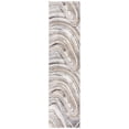thumbnail image 1 of SAFAVIEH Cyrus Dogon Abstract Shag Runner Rug, Ivory/Gray, 2'2" x 9', 1 of 12
