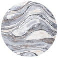 thumbnail image 1 of SAFAVIEH Cyrus Ifrit Abstract Shag Area Rug, Gray/Beige, 3' x 3' Round, 1 of 11