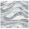 thumbnail image 1 of SAFAVIEH Cyrus Ifrit Abstract Shag Area Rug, Gray/Beige, 4'5" x 4'5" Square, 1 of 10