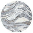 thumbnail image 1 of SAFAVIEH Cyrus Ifrit Abstract Shag Area Rug, Gray/Beige, 6'7" x 6'7" Round, 1 of 11
