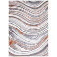 thumbnail image 1 of SAFAVIEH Cyrus Lesleigh Abstract Shag Area Rug, Gray/Rust, 5'5" x 7'6", 1 of 11
