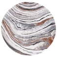 thumbnail image 1 of SAFAVIEH Cyrus Lesleigh Abstract Shag Area Rug, Gray/Rust, 6'7" x 6'7" Round, 1 of 11