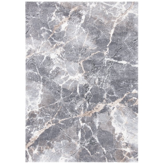 SAFAVIEH Cyrus Liadain Abstract Shag Area Rug, Gray/Beige, 8' x 10'