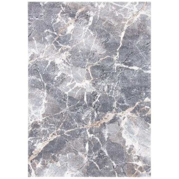 SAFAVIEH Cyrus Liadain Abstract Shag Area Rug, Gray/Beige, 8' x 10'