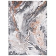 thumbnail image 1 of SAFAVIEH Cyrus Tendrils Abstract Shag Area Rug, Dark Gray/Orange, 4'5" x 6'5", 1 of 12