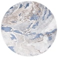 thumbnail image 1 of SAFAVIEH Cyrus Tendrils Abstract Shag Area Rug, Blue/Beige, 6'7" x 6'7" Round, 1 of 12