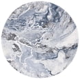 thumbnail image 1 of SAFAVIEH Cyrus Tendrils Abstract Shag Area Rug, Ivory/Blue, 6'7" x 6'7" Round, 1 of 12