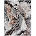 thumbnail image 1 of SAFAVIEH Cyrus Tendrils Abstract Shag Area Rug, Dark Gray/Orange, 6'7" x 9'2", 1 of 12