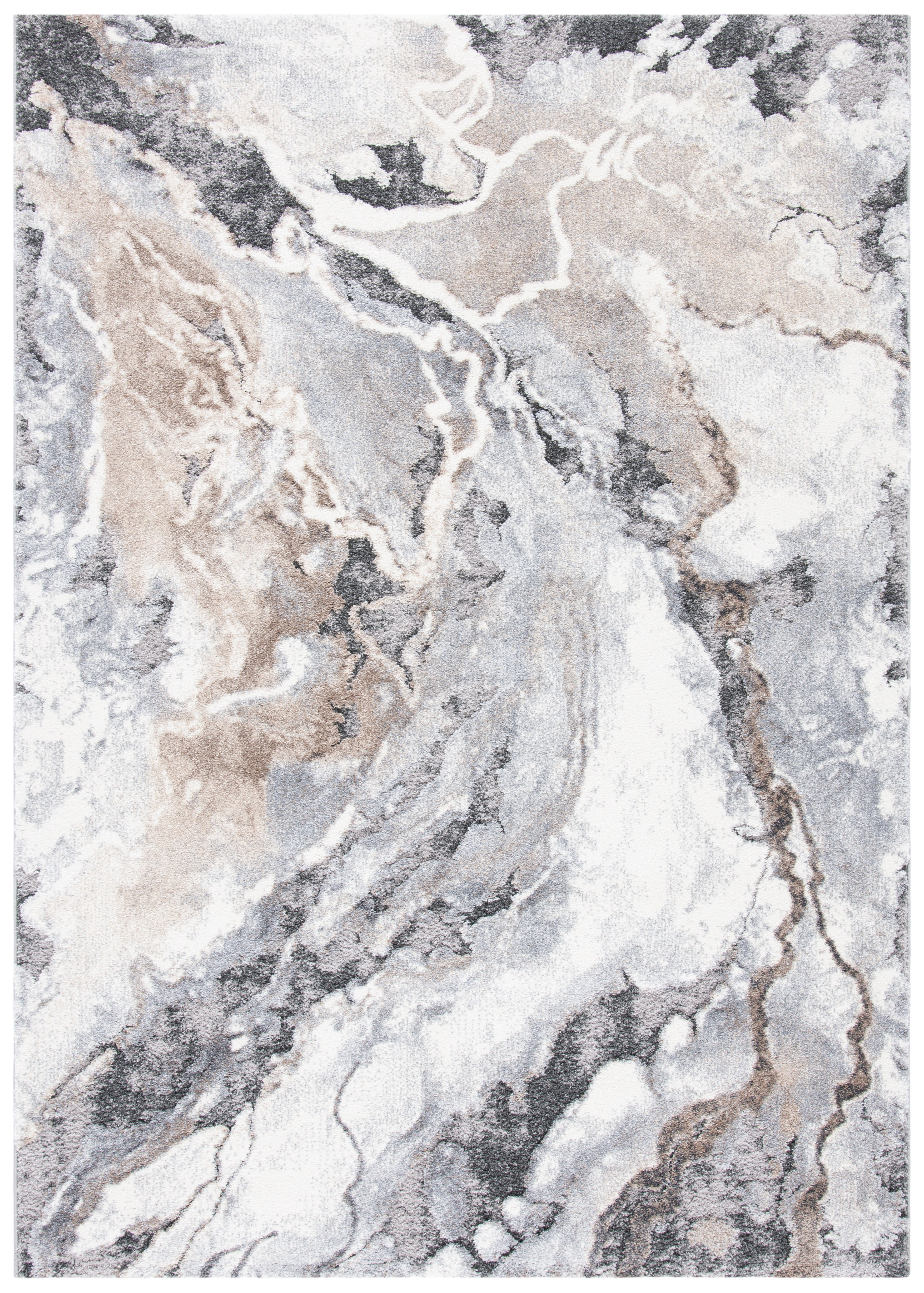 SAFAVIEH Cyrus Abstract Shag Area Rug, Comfort-Soft Texture, Modest ...