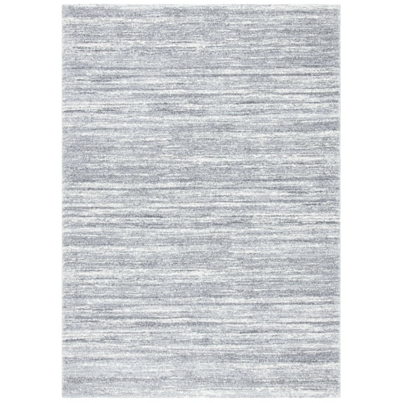 SAFAVIEH Cyrus Vinal Striped Shag Area Rug, Gray/Ivory, 5'5" x 7'6"