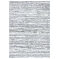 SAFAVIEH Cyrus Vinal Striped Shag Area Rug, Gray/Ivory, 3' x 5'