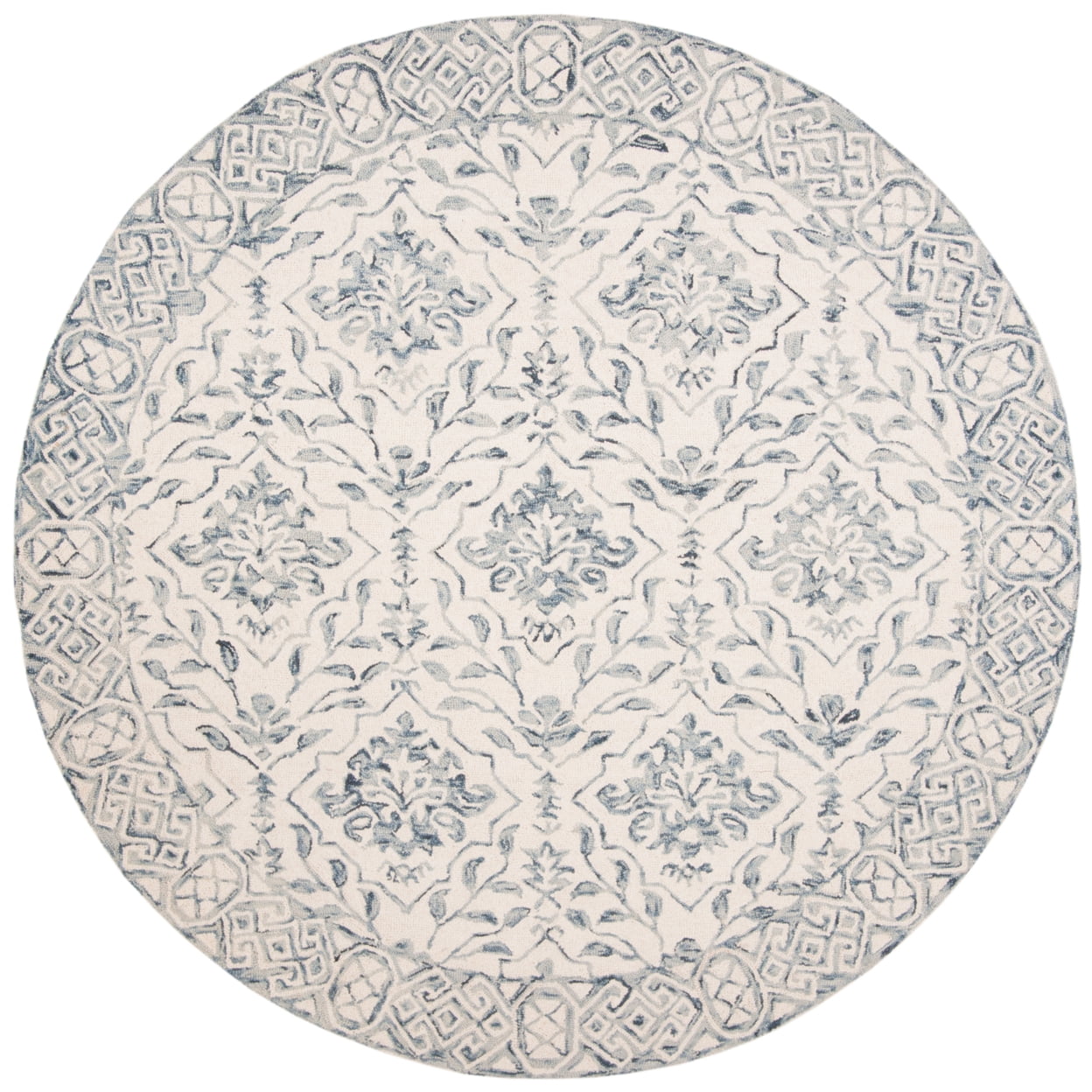 Ivory Elegance Handmade Tufted Wool Round Rug
