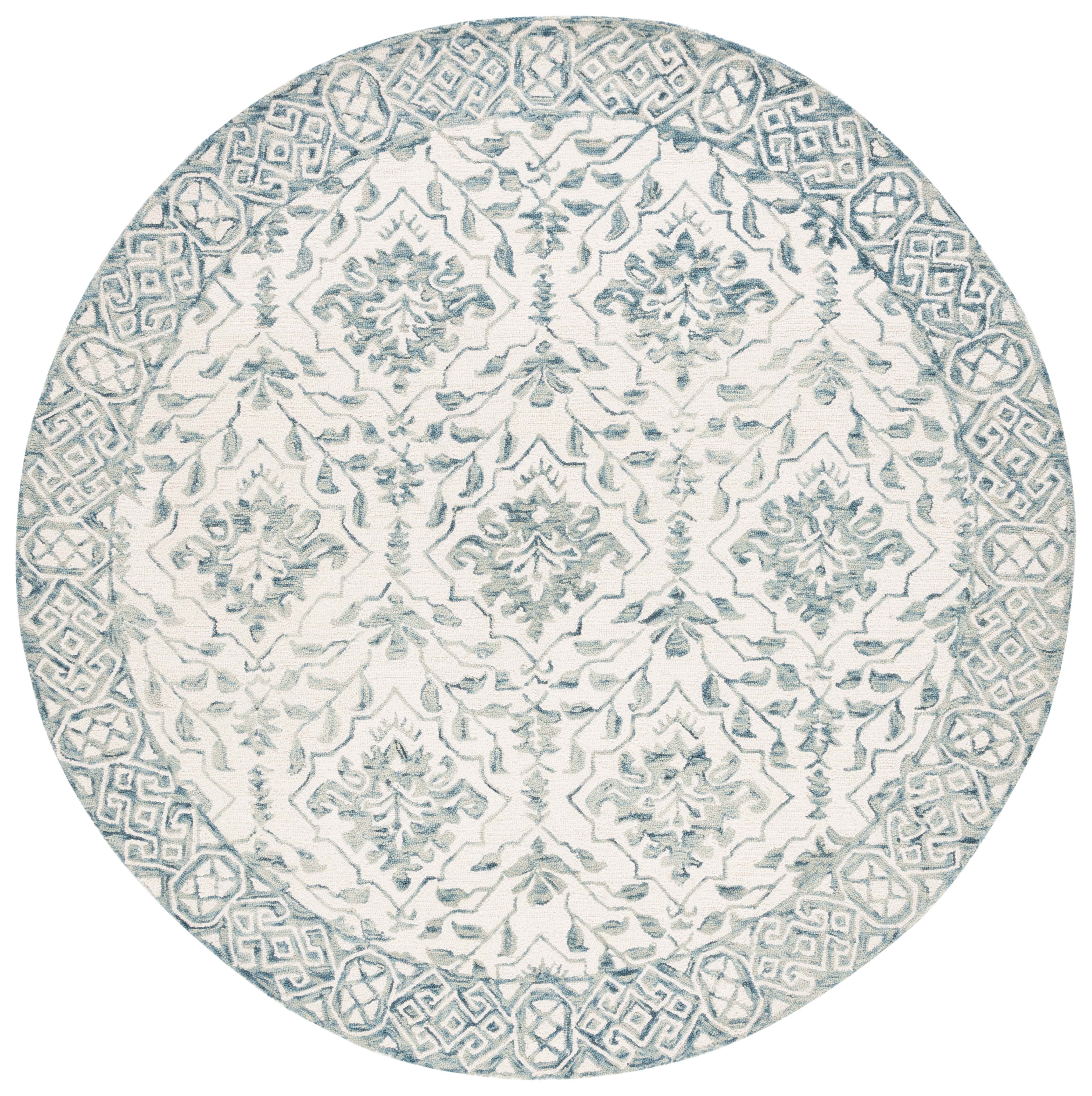 Ivory Elegance Handmade Tufted Wool Round Rug