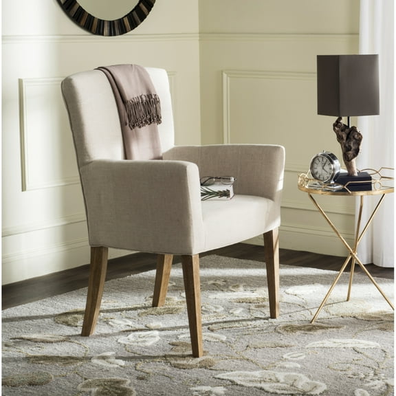 SAFAVIEH Dale Classic Solid Arm Chair, Hemp