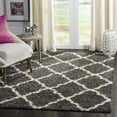 thumbnail image 1 of SAFAVIEH Daley Geometric Plush Shag Area Rug, Dark Grey/Ivory, 10' x 14', 1 of 9