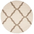 thumbnail image 1 of SAFAVIEH Daley Geometric Plush Shag Area Rug, Ivory/Beige, 4' x 4' Round, 1 of 5