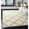 thumbnail image 1 of SAFAVIEH Daley Geometric Plush Shag Area Rug, Ivory/Beige, 6' x 6' Square, 1 of 9