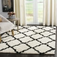 thumbnail image 1 of SAFAVIEH Daley Geometric Plush Shag Area Rug, Ivory/Black, 5'1" x 7'6", 1 of 8