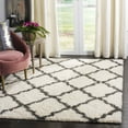 thumbnail image 1 of SAFAVIEH Daley Geometric Plush Shag Area Rug, Ivory/Dark Grey, 8'6" x 12', 1 of 8