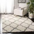 thumbnail image 1 of SAFAVIEH Daley Geometric Plush Shag Area Rug, Ivory/Grey, 2'3" x 4', 1 of 6