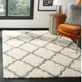 thumbnail image 1 of SAFAVIEH Daley Geometric Plush Shag Area Rug, Ivory/Grey, 4' x 6', 1 of 8