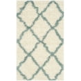thumbnail image 1 of SAFAVIEH Daley Geometric Plush Shag Area Rug, Ivory/Seafoam, 3' x 5', 1 of 8