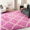 thumbnail image 1 of SAFAVIEH Daley Geometric Plush Shag Area Rug, Pink/Ivory, 10' x 14', 1 of 8