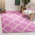 thumbnail image 1 of SAFAVIEH Daley Geometric Plush Shag Area Rug, Pink/Ivory, 6' x 6' Square, 1 of 8
