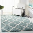 thumbnail image 1 of SAFAVIEH Daley Geometric Plush Shag Area Rug, Seafoam/Ivory, 11' x 15', 1 of 6