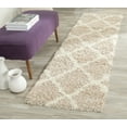 thumbnail image 1 of SAFAVIEH Daley Geometric Plush Shag Runner Rug, Beige/Ivory, 2'3" x 10', 1 of 9