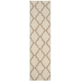 thumbnail image 1 of SAFAVIEH Daley Geometric Plush Shag Runner Rug, Ivory/Beige, 2'3" x 14', 1 of 5