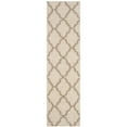 thumbnail image 1 of SAFAVIEH Daley Geometric Plush Shag Runner Rug, Ivory/Beige, 2'3" x 6', 1 of 9